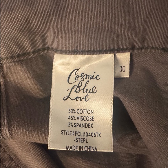 Stitch Fix Cosmic Blue Love Stylish Women's Gray Cargo Pants NWT size 30 - Picture 11 of 11